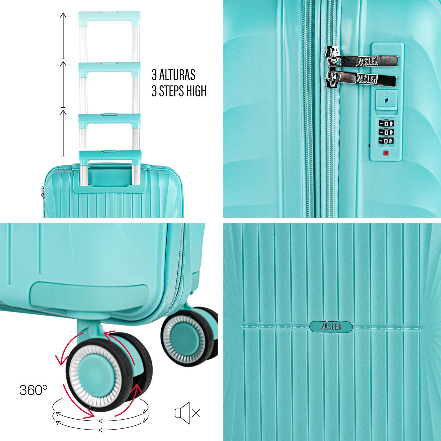 Maleta Pp Pequeña 38L Jaslen Crawley 38X55x21cm 5/7