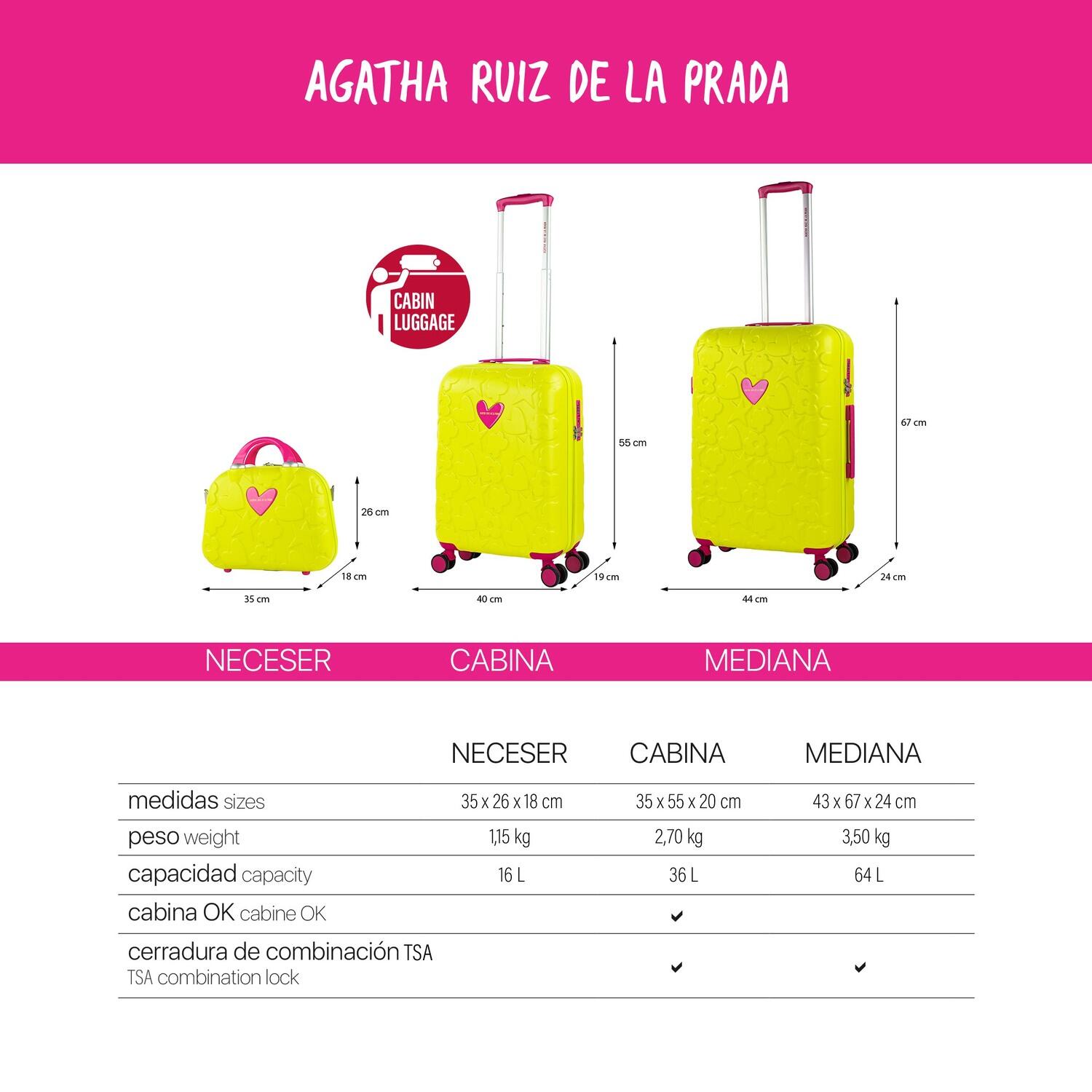 Maleta Pc Pequeña 36L Agatha Ruiz De La Prada Iconic 35X55x20cm 7/7