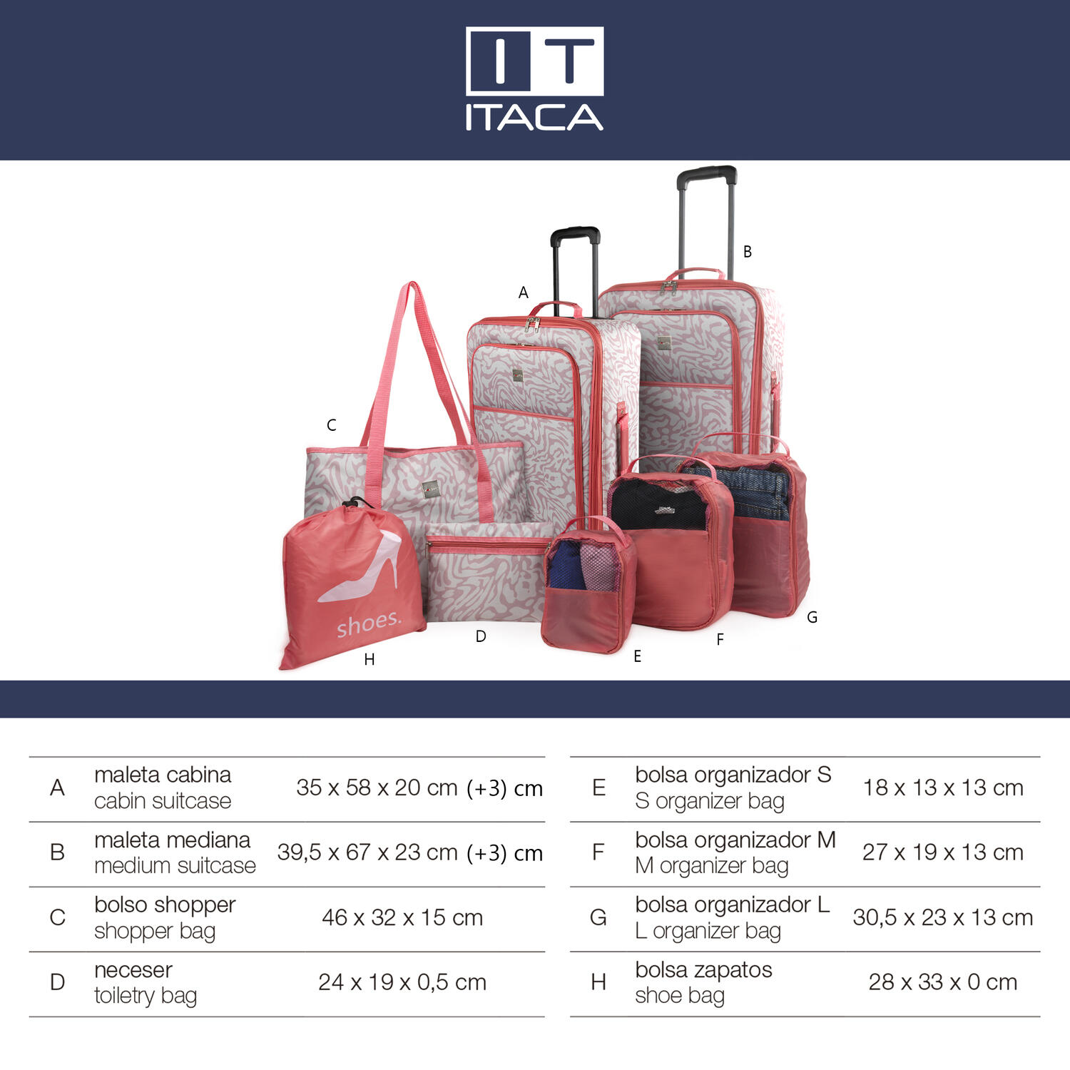 Maleta Eva Pequeña 35L Itaca Solite 35X58x20cm 6/7