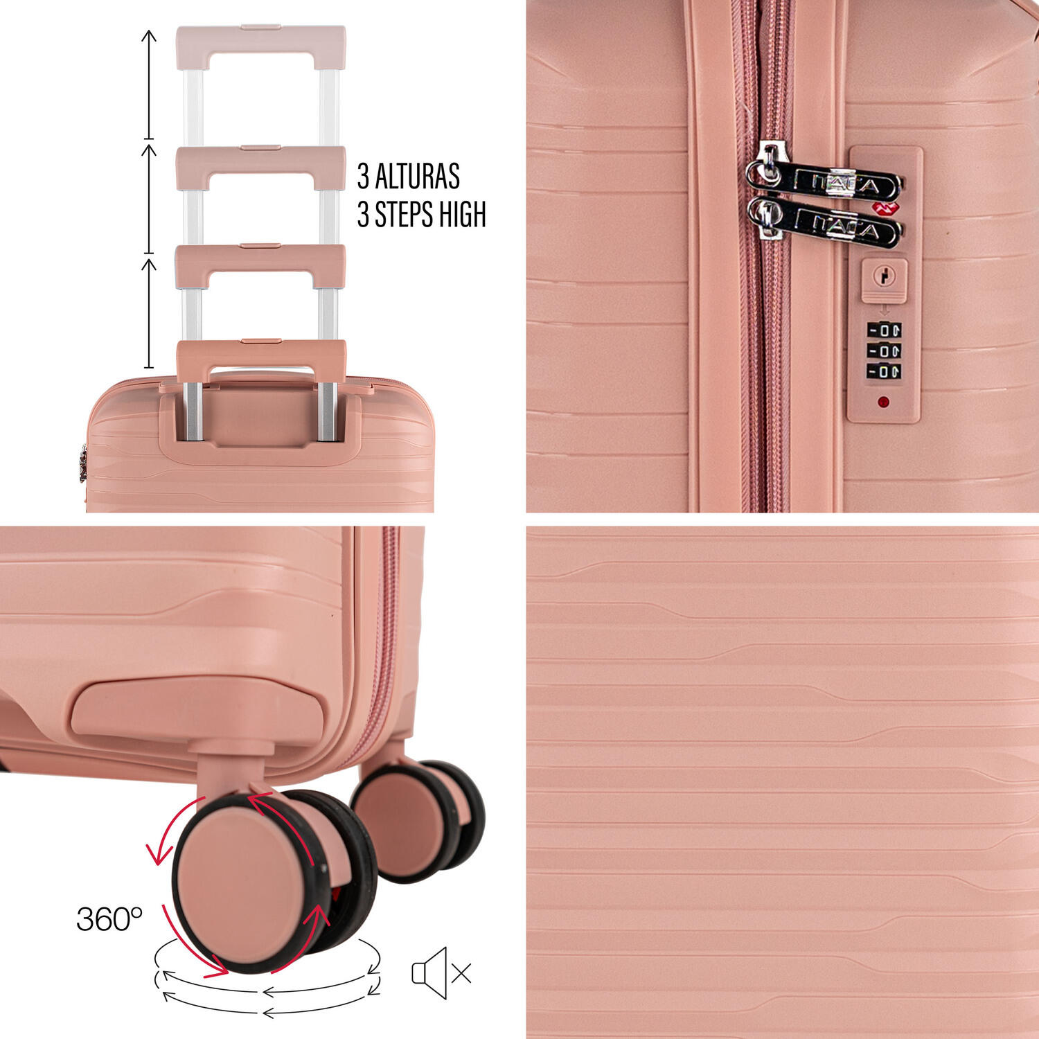 Maleta Pp Pequeña 38L Itaca Loira 38X55x20cm 5/7