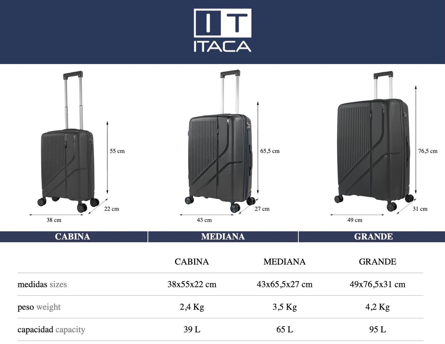 Maleta Pp Mediana 65L Itaca 761300 Viaje Pp Itaca Online 43X65,5X27cm 6/7