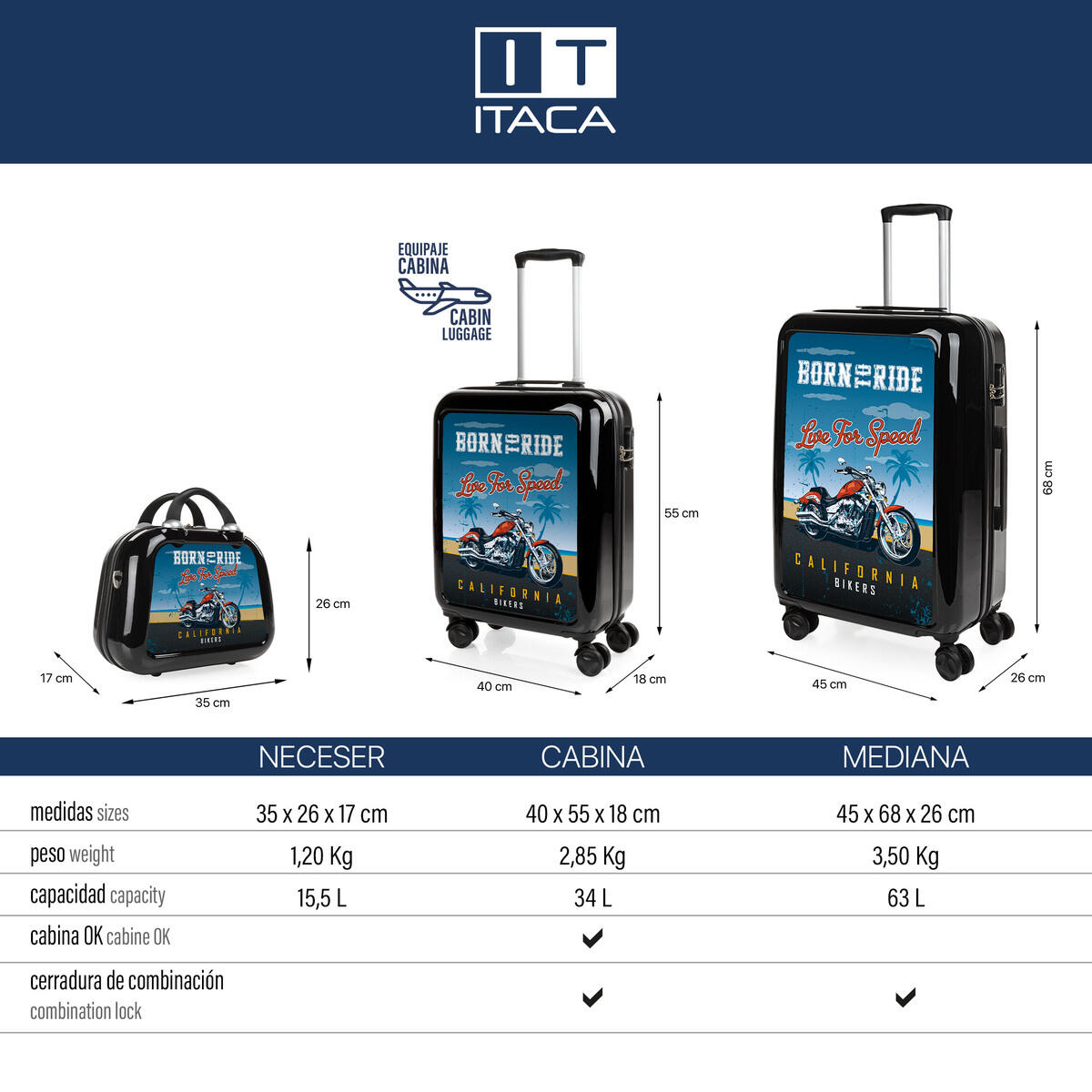 Maleta Pc Mediana 63L Itaca 703100 Viaje Pc Itaca 45X68x26cm 4/7
