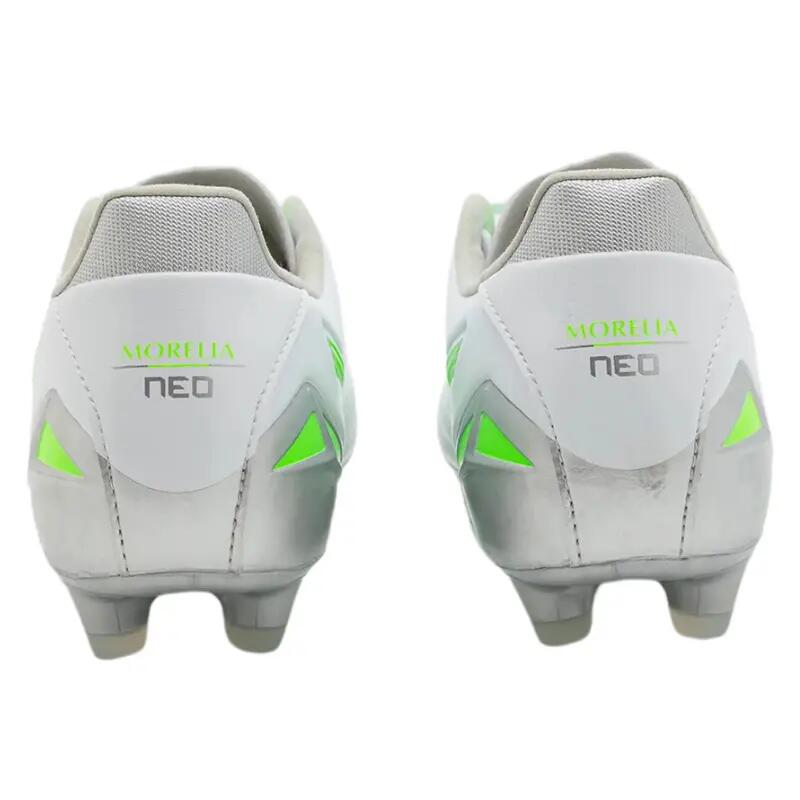 Buty piłkarskie Mizuno Morelia Neo IV Pro Md white/neon green/cool gray 3c 3/7
