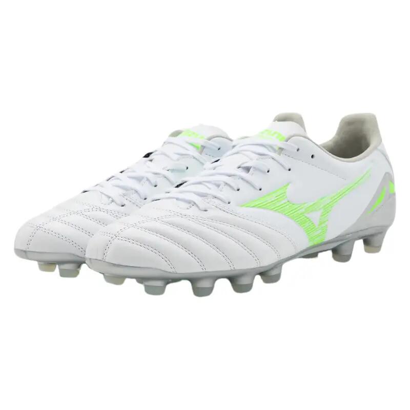 Buty piłkarskie Mizuno Morelia Neo IV Pro Md white/neon green/cool gray 3c 2/7