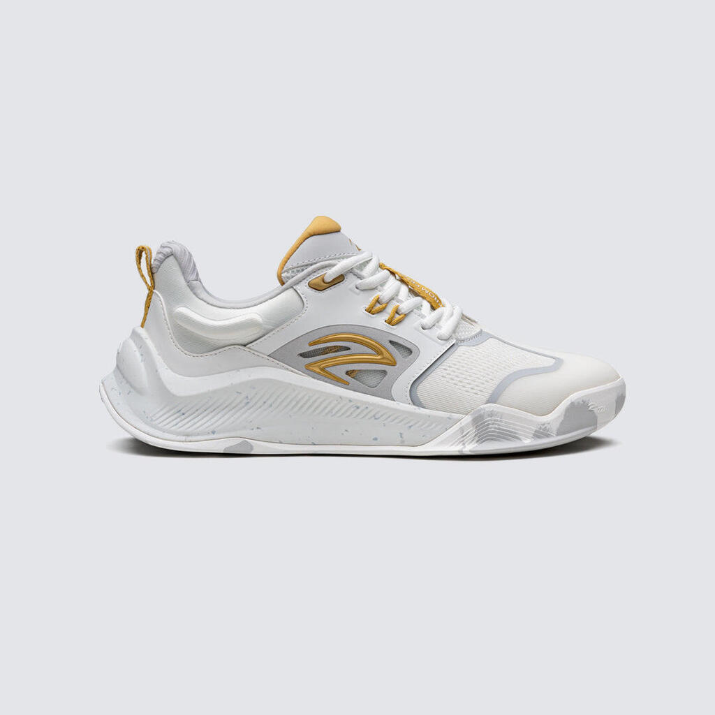 AZZA FENCING 15/14 Gold Adult Fencing Shoe White/Gold