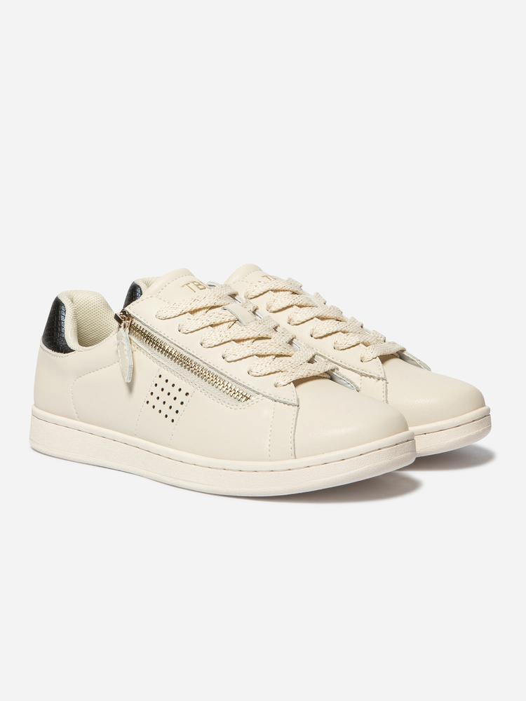 Baskets zippées femme LORAZIP crème/marine 2/5