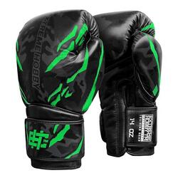 Gants de boxe en cuir véritable pour adulte EXTREME HOBBY BLACK PANTHER