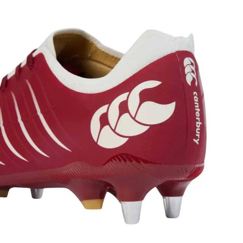 "Pro" RugbyStiefel für weichen Boden für Herren Rote Dahlie 5/7