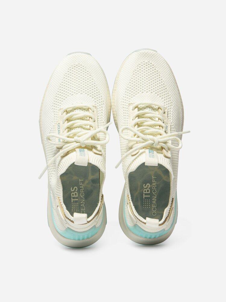 Chaussures de running femme JELLINA Blanc / Azur 3/4