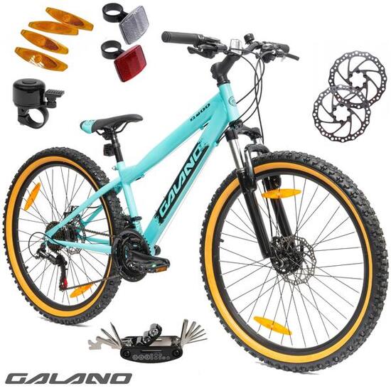 Rower Górski Młodzieżowy 26" MTB Tarcze 18 Biegów Shimano Odblaski Dzwonek