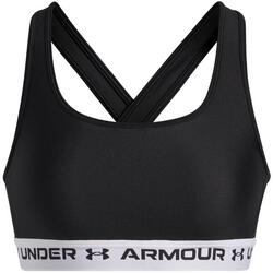 Brassière sport Under Armour UA Crossback Mid Bra noir et blanc