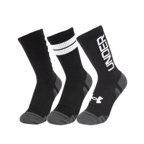 Under Armour Performance Tech – 3 paia di calze al polpaccio, Nero, Taglia MD 3/4