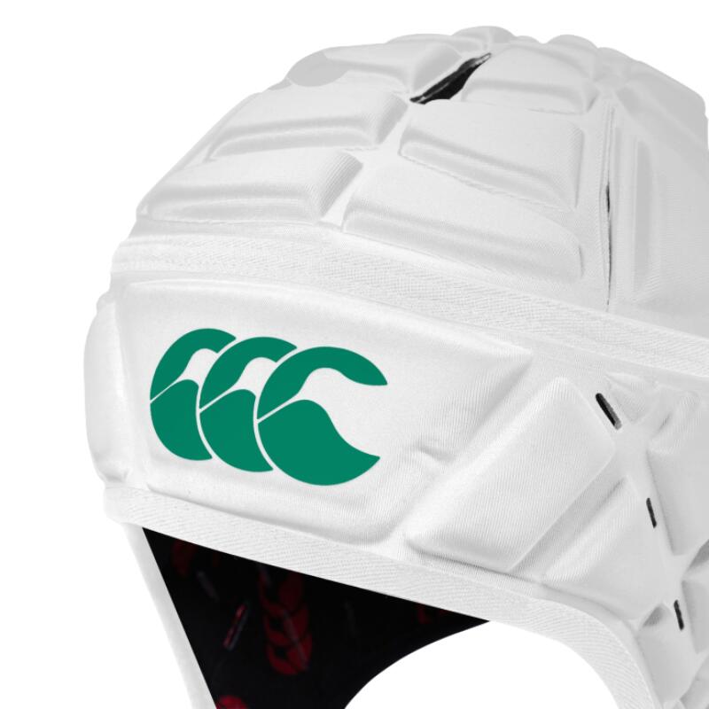 Casco Rugby Canterbury Raze Junior Blanco Logo Verde 3/3