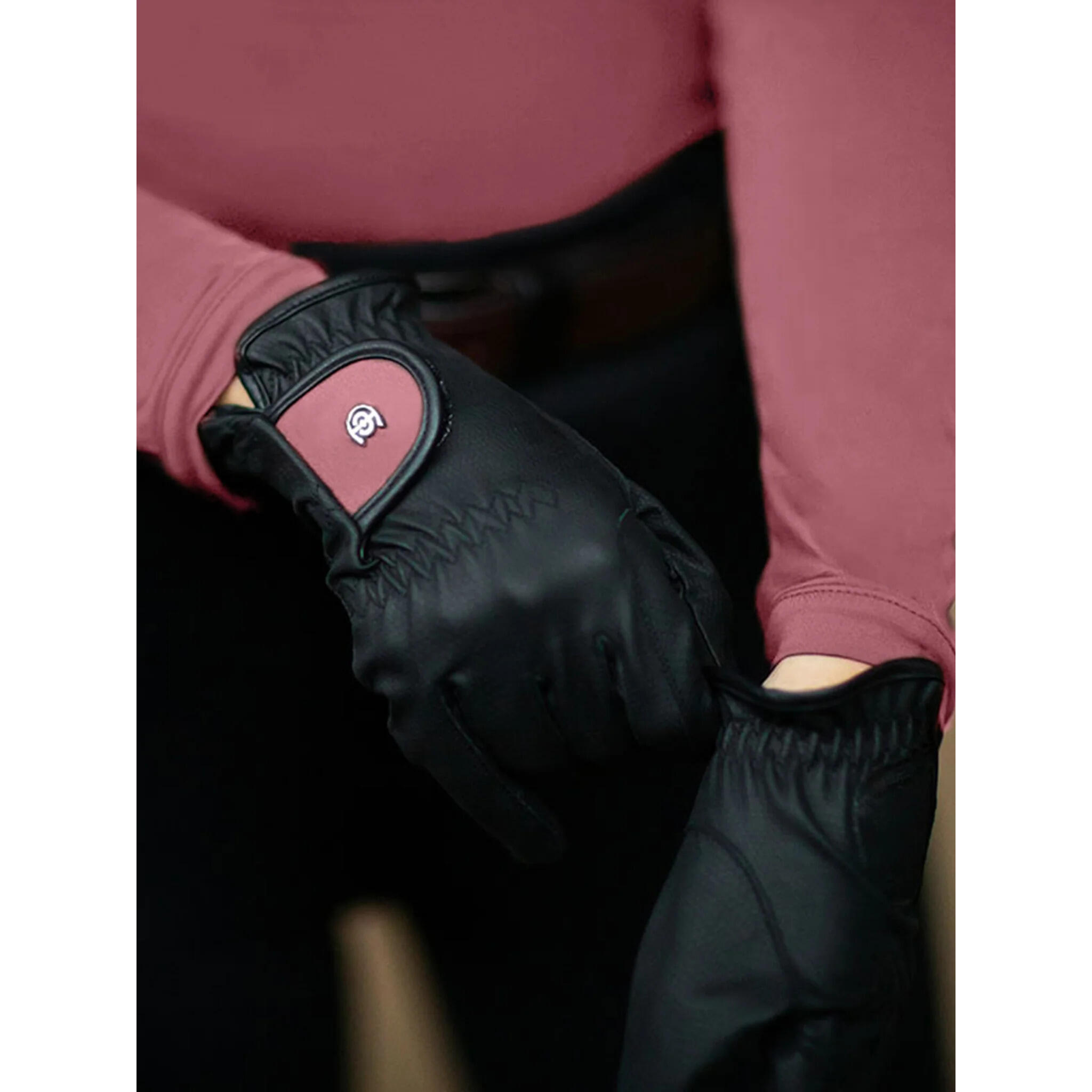 Reithandschuhe aus Leder Equestrian Stockholm Motion 3/4