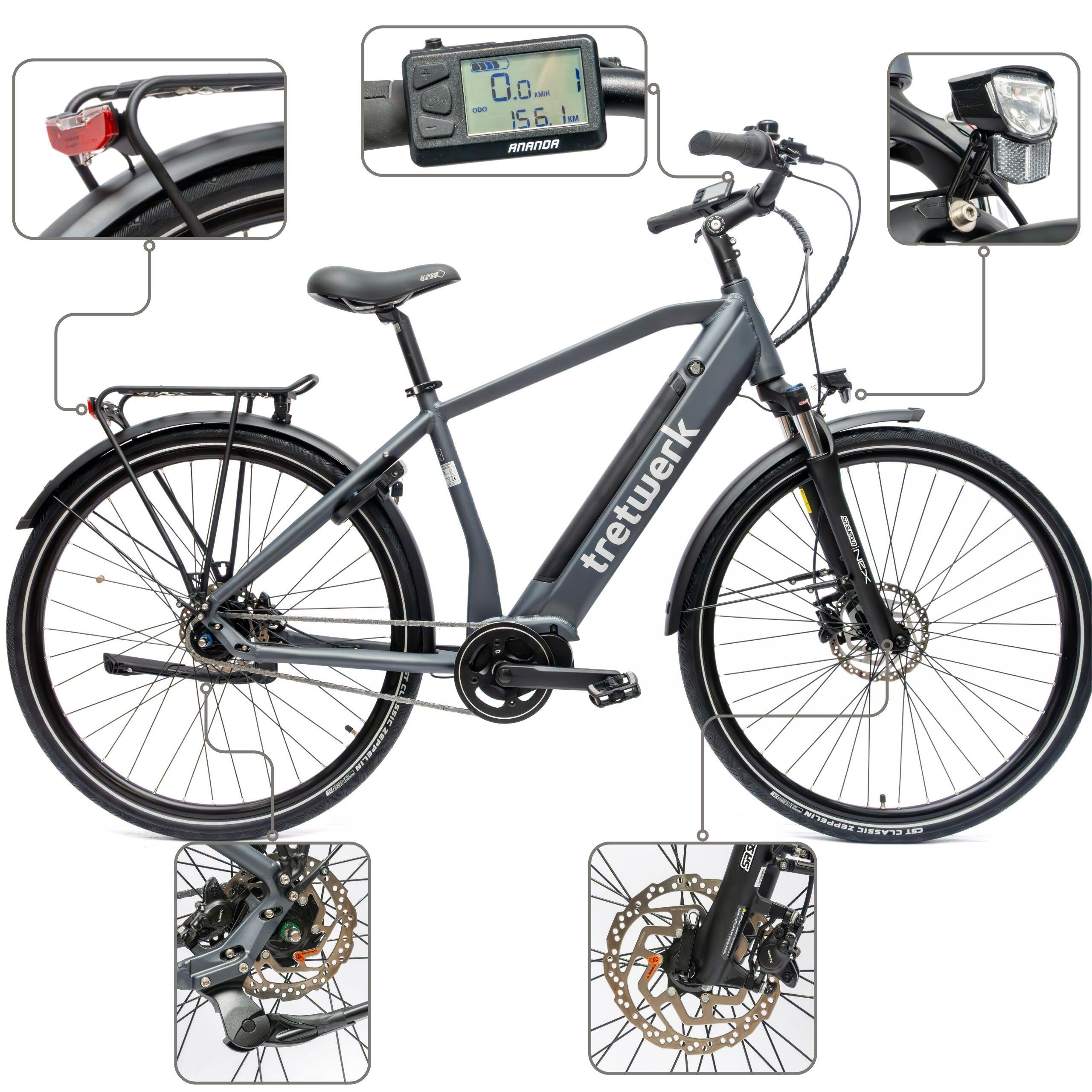 Rower Elektryczny Miejski Tretwerk Sonic Koła 28" 3/6