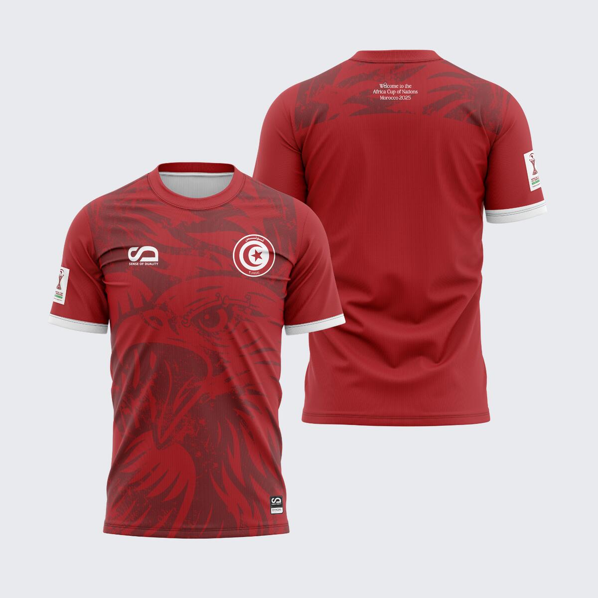 Sense Of Duality - Maillot Supporter Tunisie - Can 2025 - Maillot Manches Courtes - Rouge - Decathlon