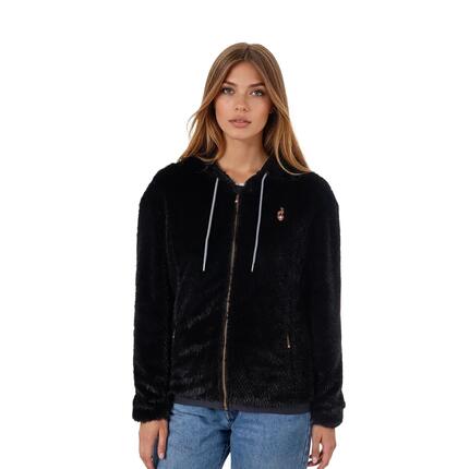 Sweat-shirt zippé pour femme Candy en fausse fourrure