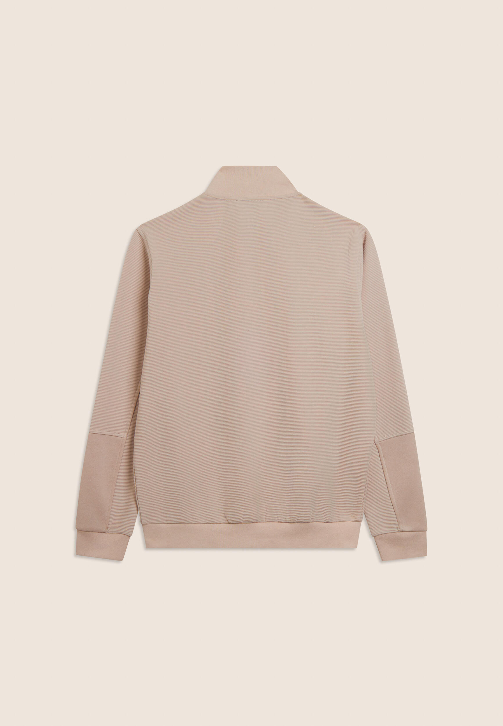 Sweat-shirt entièrement zippé rayé avec imprimé sur la manche 2/3