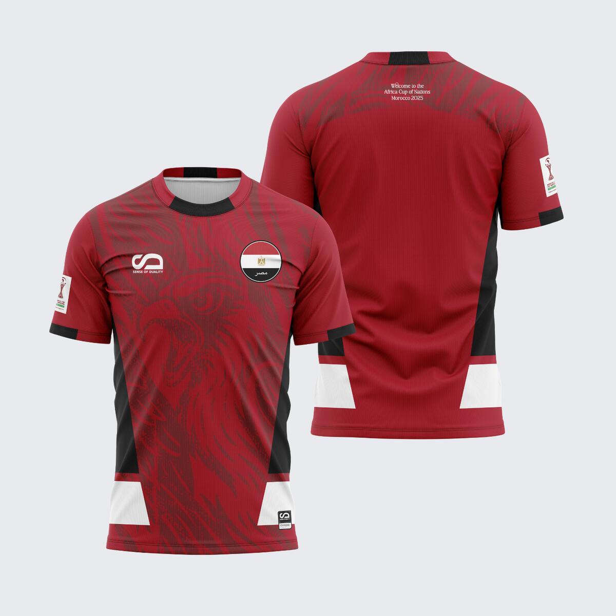 Sense Of Duality - Maillot Supporter Egypte - Can 2025 - Maillot Manches Courtes - Blanc|noir|rouge - Decathlon