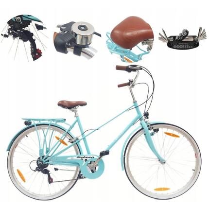 Rower Damski Miejski 28 Bagażnik Stopka Dzwonek Revo Odblask Dynamo Światła