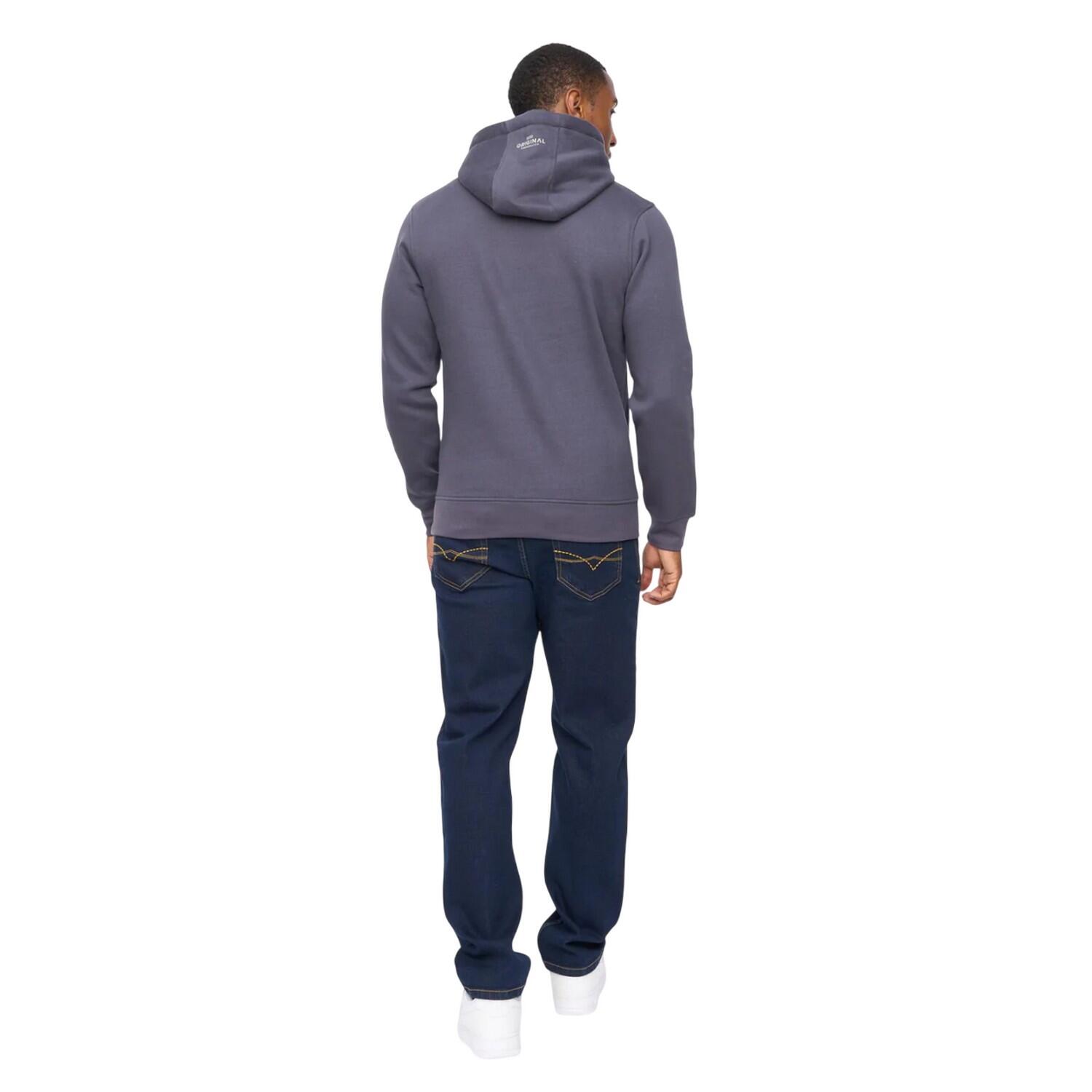Felpa Con Cappuccio Uomo Crosshatch Vintarge Blu Navy 3/5