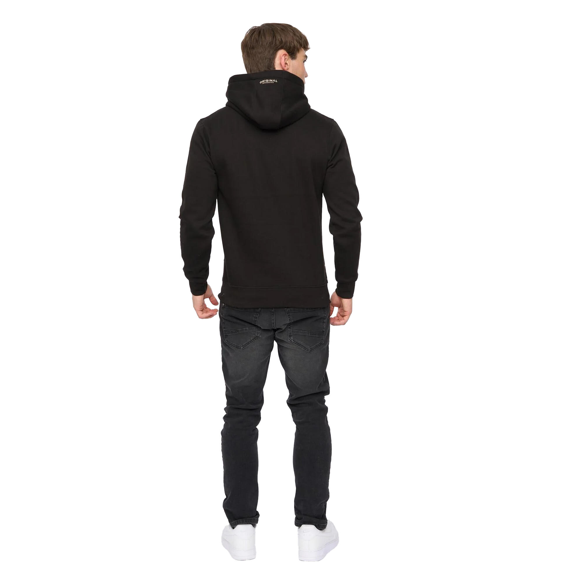 Felpa Con Cappuccio Uomo Crosshatch Moules Nero 3/4