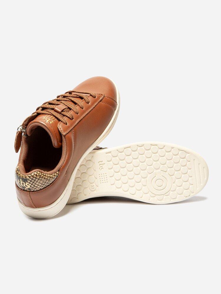 Baskets zippées Femme - LORAZIP Cognac 4/4