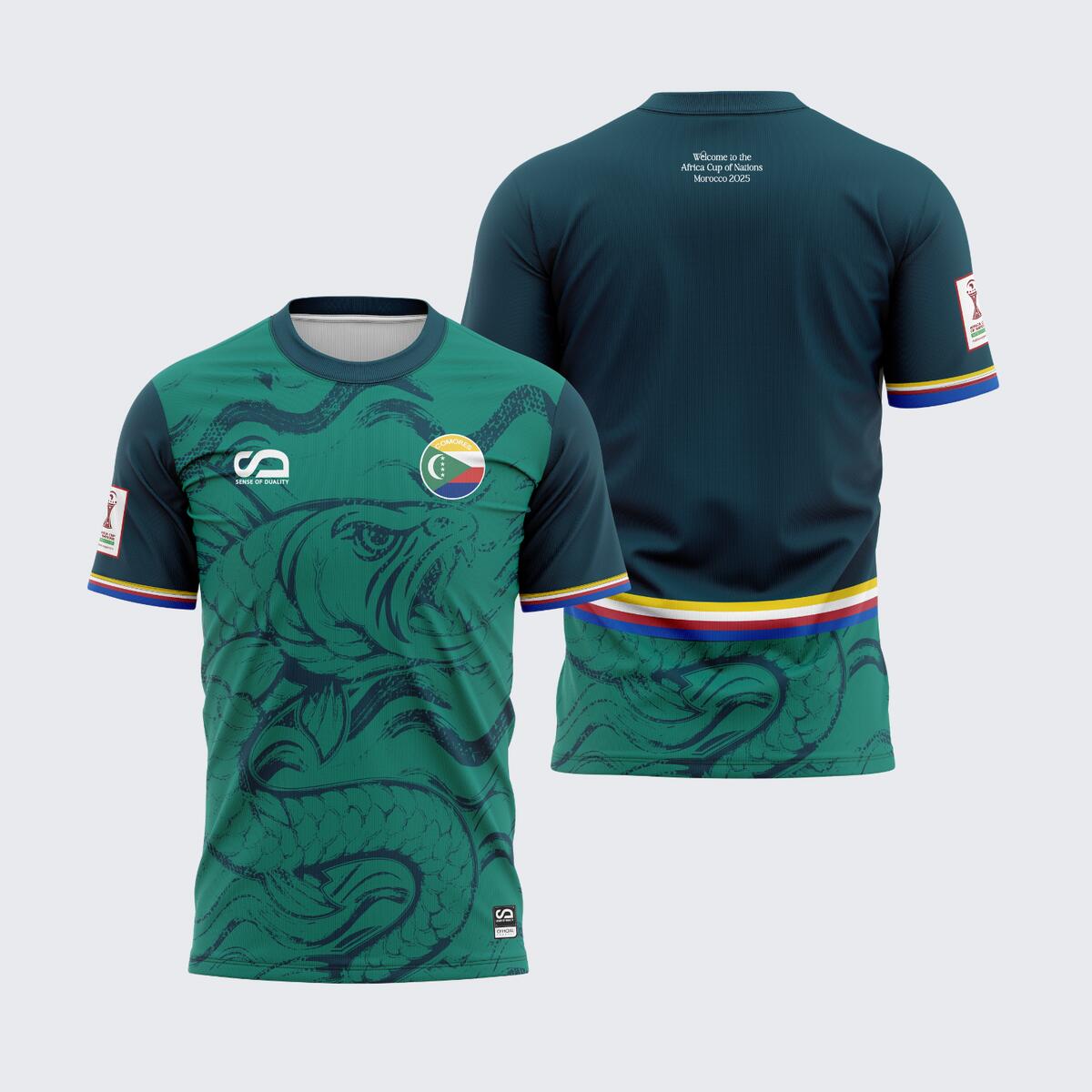 Sense Of Duality - Maillot Supporter Comores - Can 2025 - Maillot Manches Courtes - Jaune|rouge|vert - Decathlon