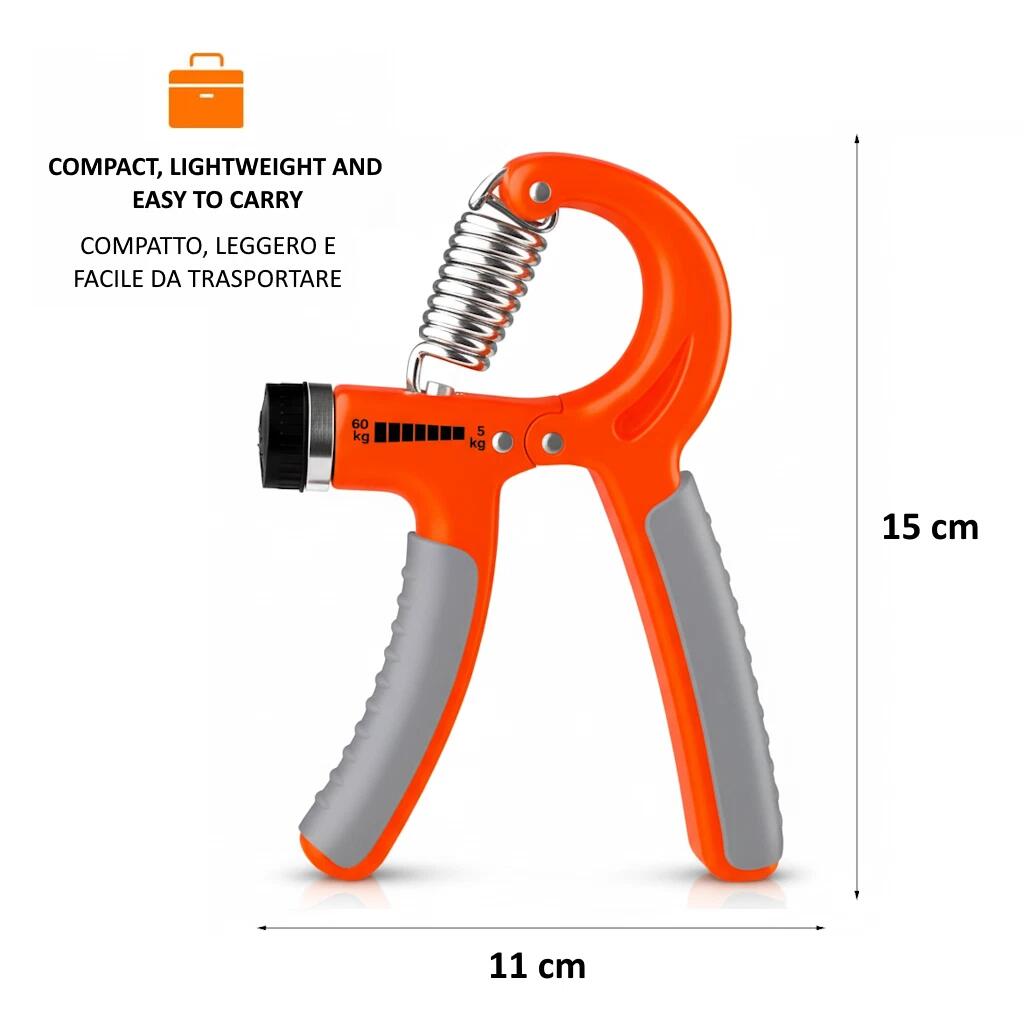 2pz Allenatore manuale Hand Grip Regolabile 5 – 60 Kg per le mani Antiscivolo FF 2/5