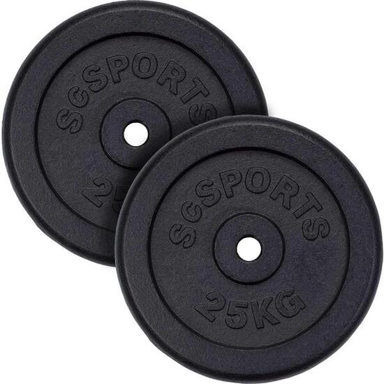 Disque musculation fonte 2x25kg