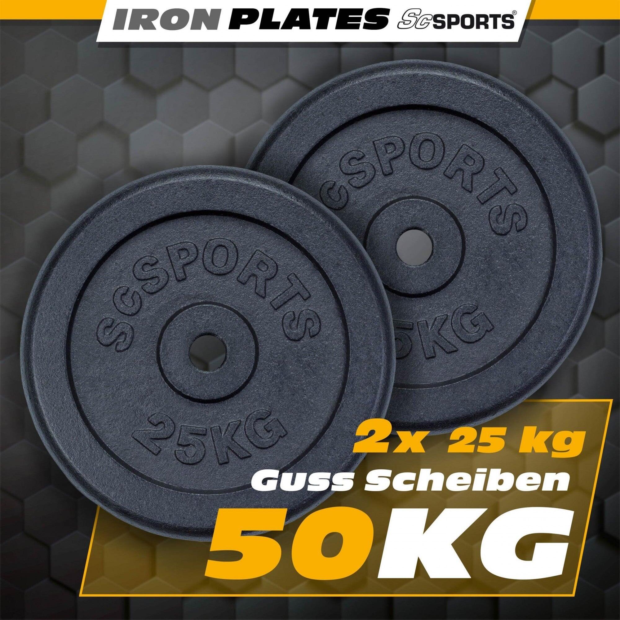 Disque musculation fonte 2x25kg 3/6