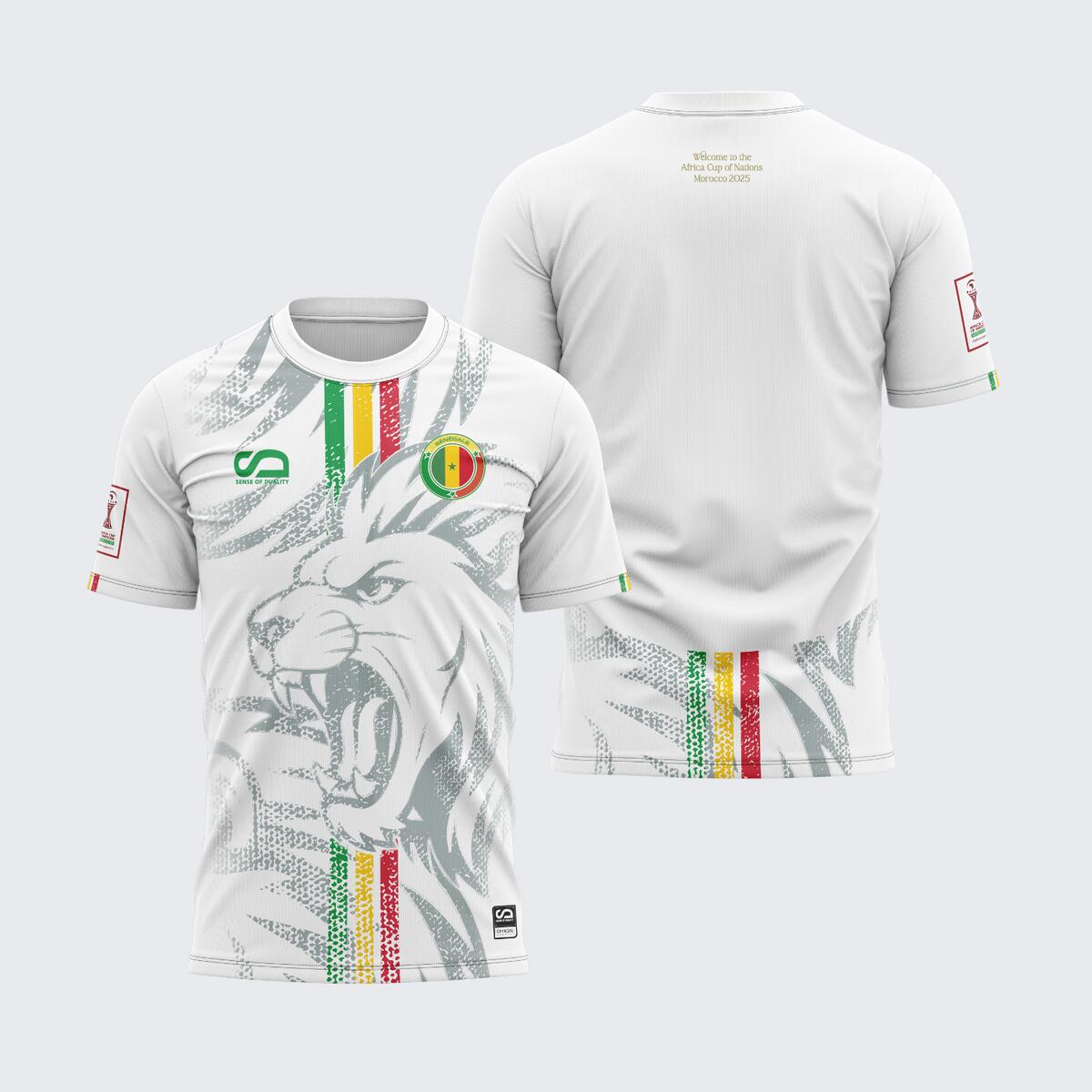 Sense Of Duality - Maillot Supporter Sénégal - Can 2025 - Maillot Manches Courtes - Blanc|rouge|vert - Decathlon