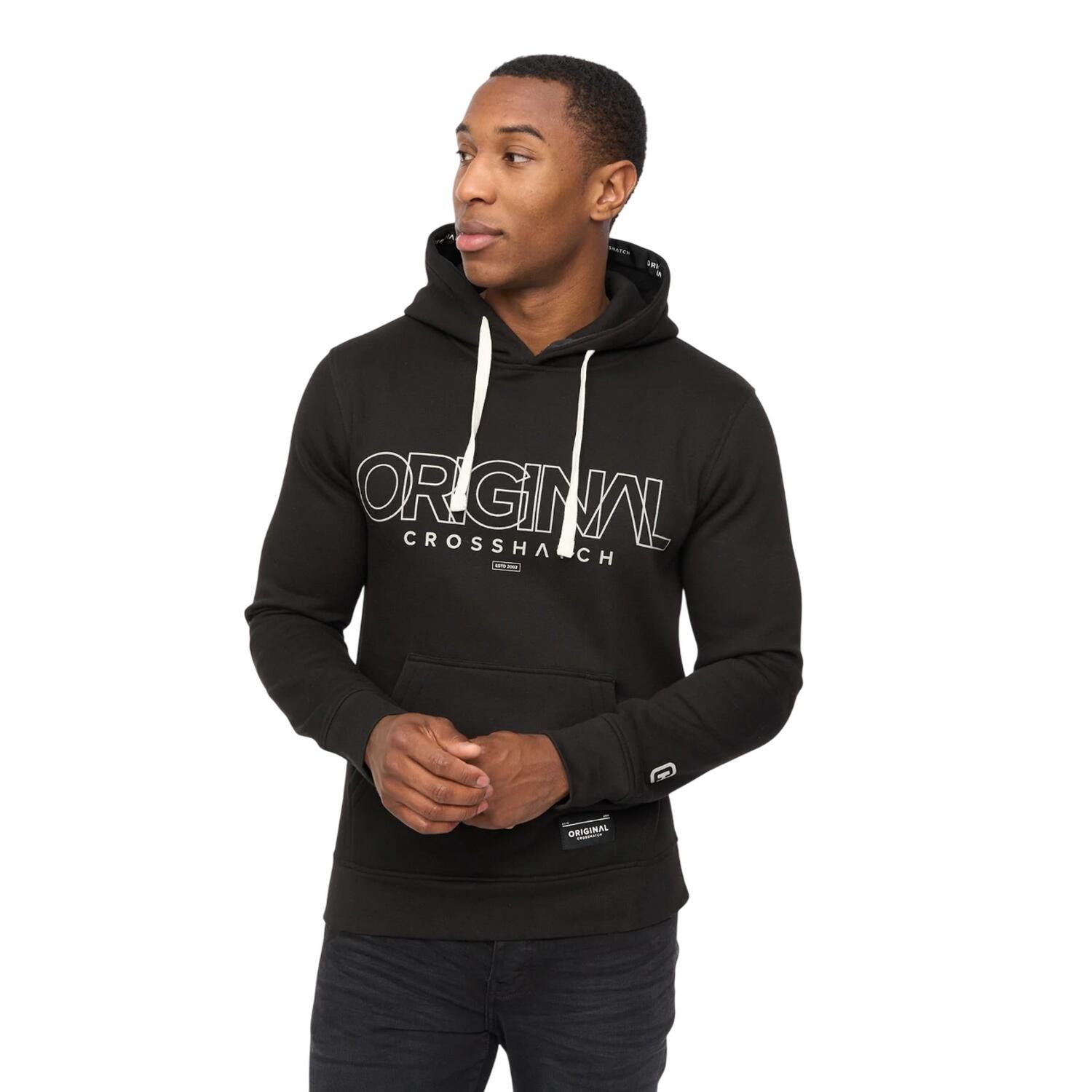 Felpa Con Cappuccio Uomo Crosshatch Carrimoore Nero 4/4