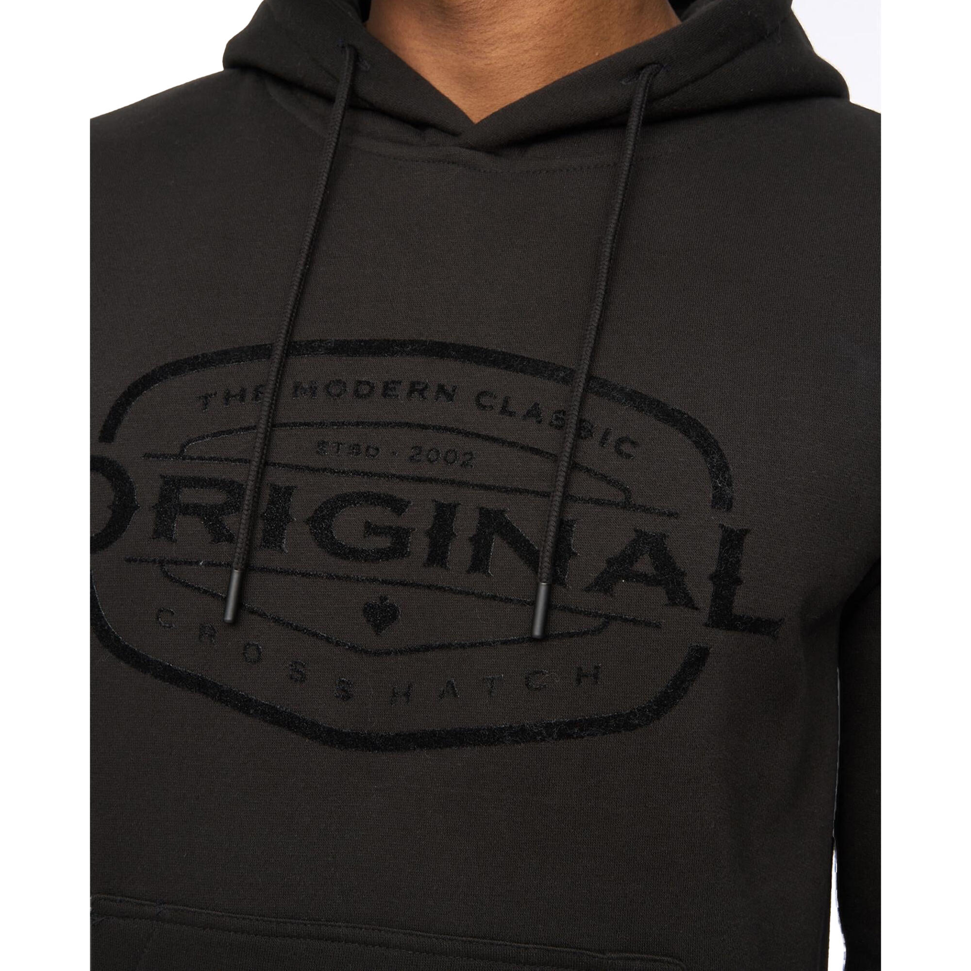 Felpa Con Cappuccio Uomo Crosshatch Traptons Nero 4/4