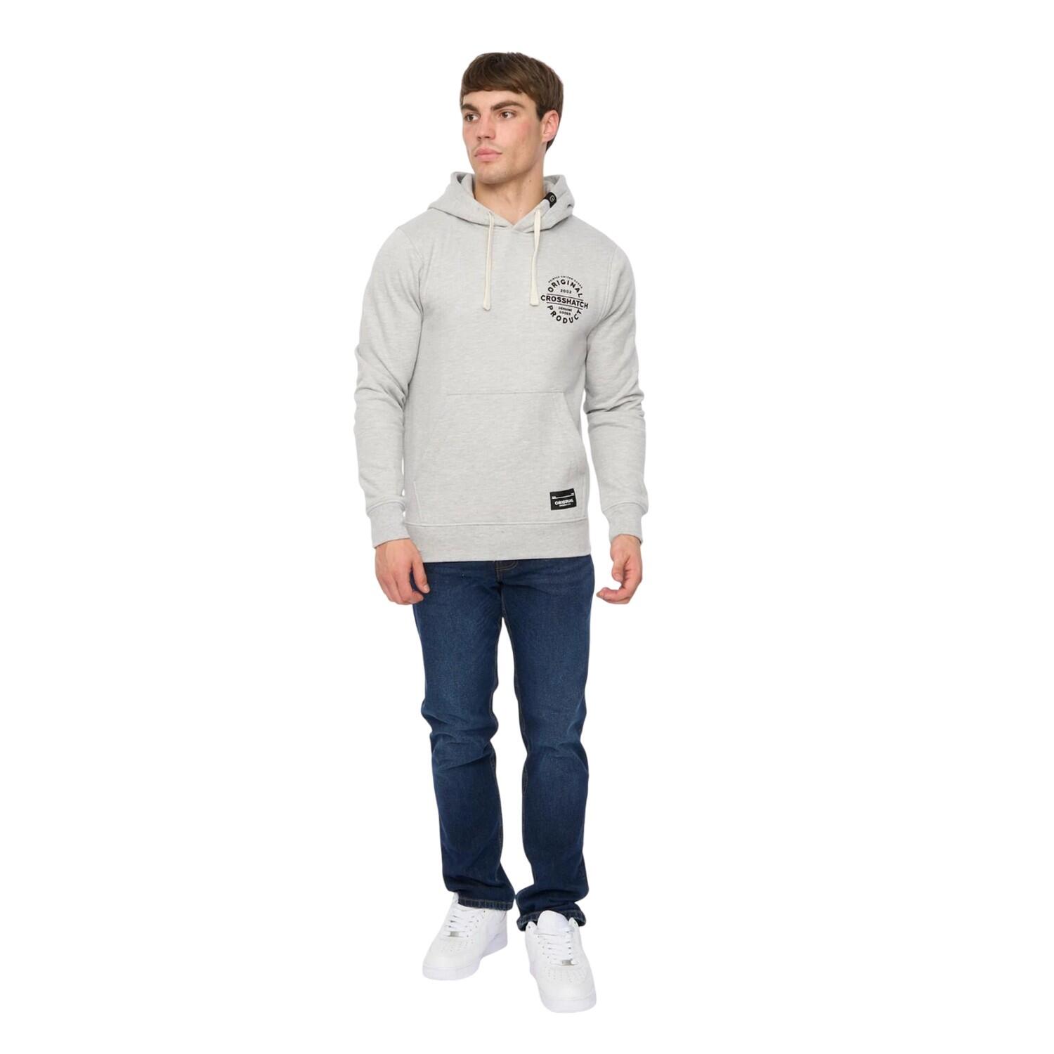 "Cresswell" Kapuzenpullover für Herren Grau meliert 4/4