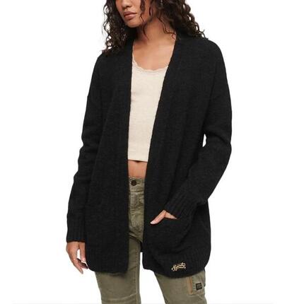 Gilet Noir Femme Superdry Supersoft