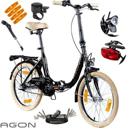 Rower Damski Męski Składany 20" SHIMANO Nexus Miejski Składak Oświetlenie