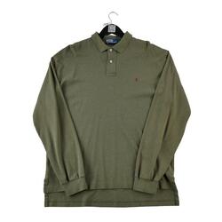 Reconditionné - Polo manches longues Homme Kaki - Excellent