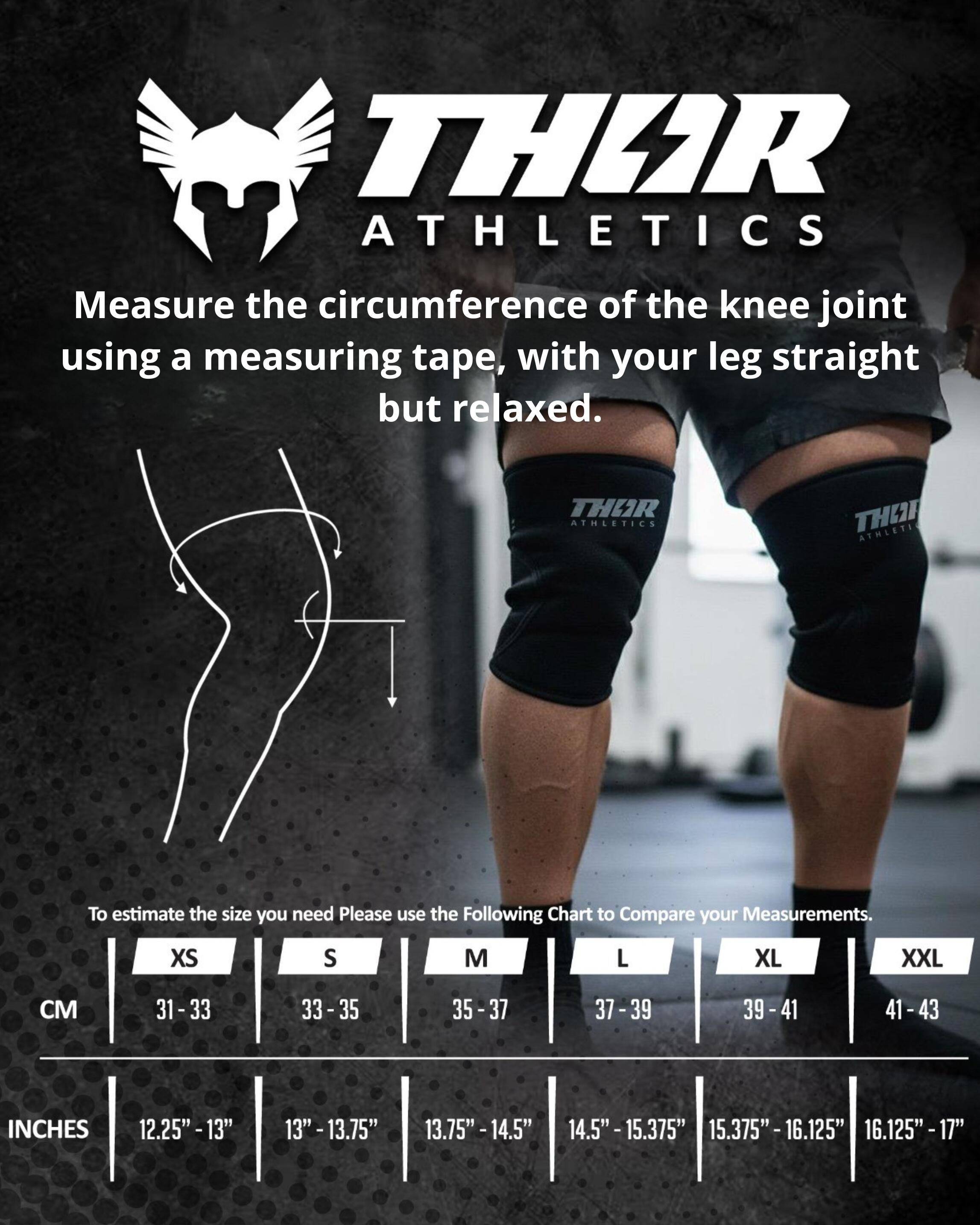 Knee Sleeves - Kniebrace - Powerlifting - 7mm - Zwart 7/8