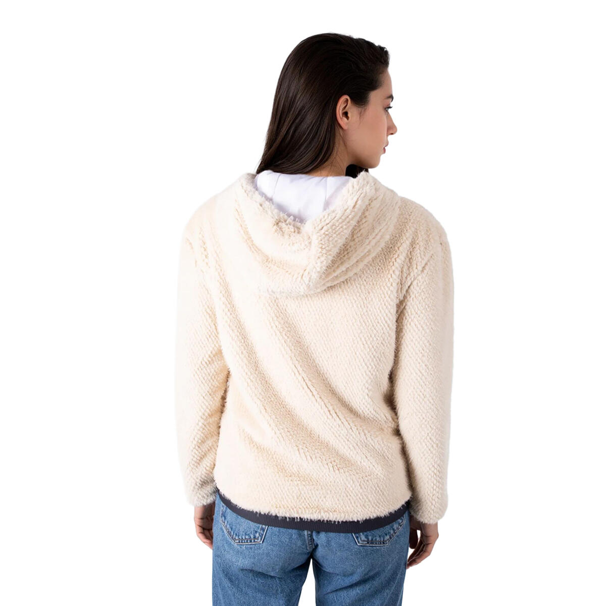 Sweat-shirt zippé pour femme  Candy en fausse fourrure 2/5