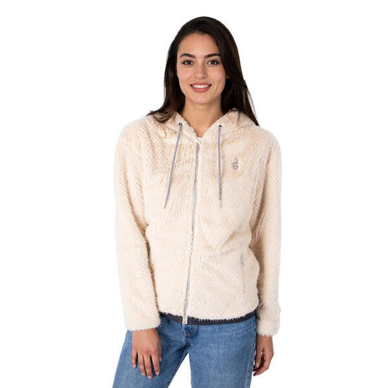 Sweat-shirt zippé pour femme Candy en fausse fourrure