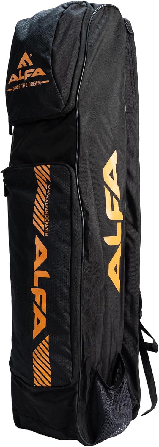 ALFA Cyclone HockeyKit Bag – Schwarz-Mango, Verstellbar 2/5