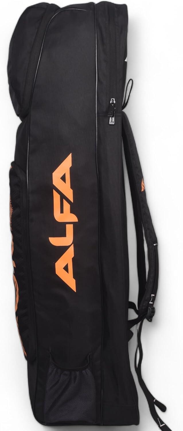 ALFA Cyclone HockeyKit Bag – Schwarz-Mango, Verstellbar 4/5