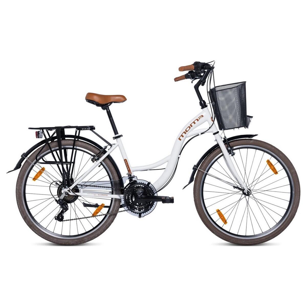 Moma Bikes - Vélo De Ville Urban 26", Shimano 21v - Vélo Ville - Blanc - No Size - Decathlon