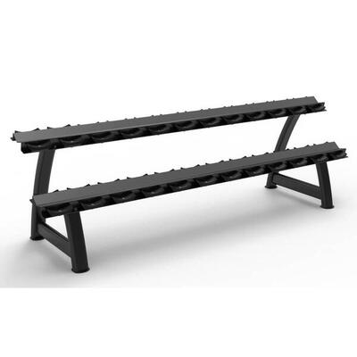 Rack per Manubri con Culle – 2 Ripiani (12