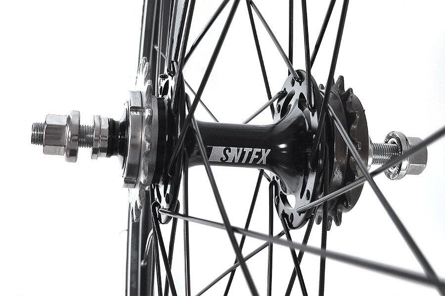 Rueda Fixie Trasera Origin8 Negra cnc + Cámara + Cubierta Negro/Classic 3/3