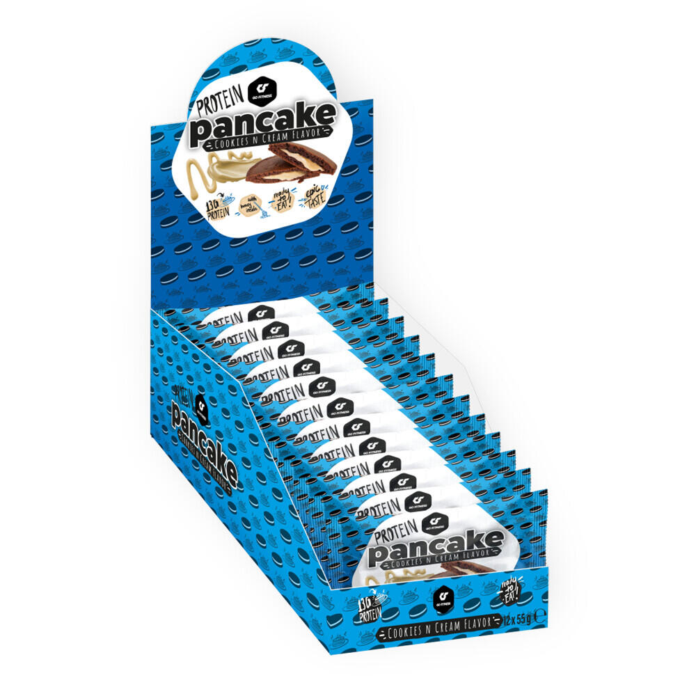 GOFITNESS NUTRITION Pancake proteici - Protein Pancake - Biscotti e Crema Confezione da 12