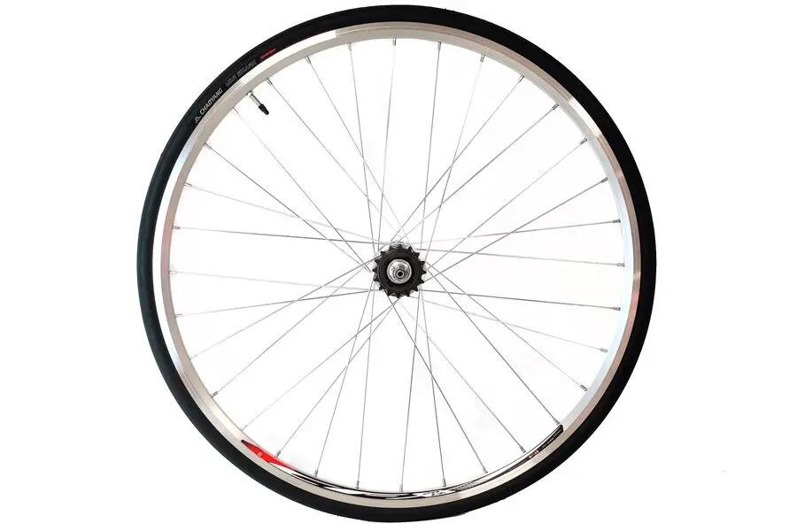 Paire de Roues Fixie Mach1 CFX CNC + chambres + pneus Noir 3/6