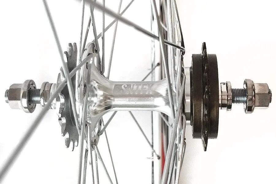 Paire de Roues Fixie Mach1 CFX CNC + chambres + pneus Noir 2/6