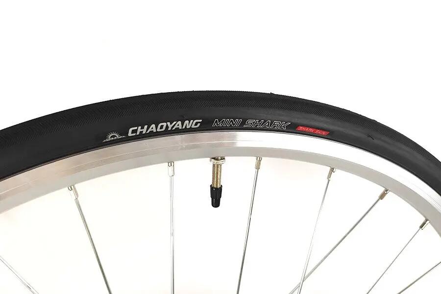 Paire de Roues Fixie Mach1 CFX CNC + chambres + pneus Noir 4/6